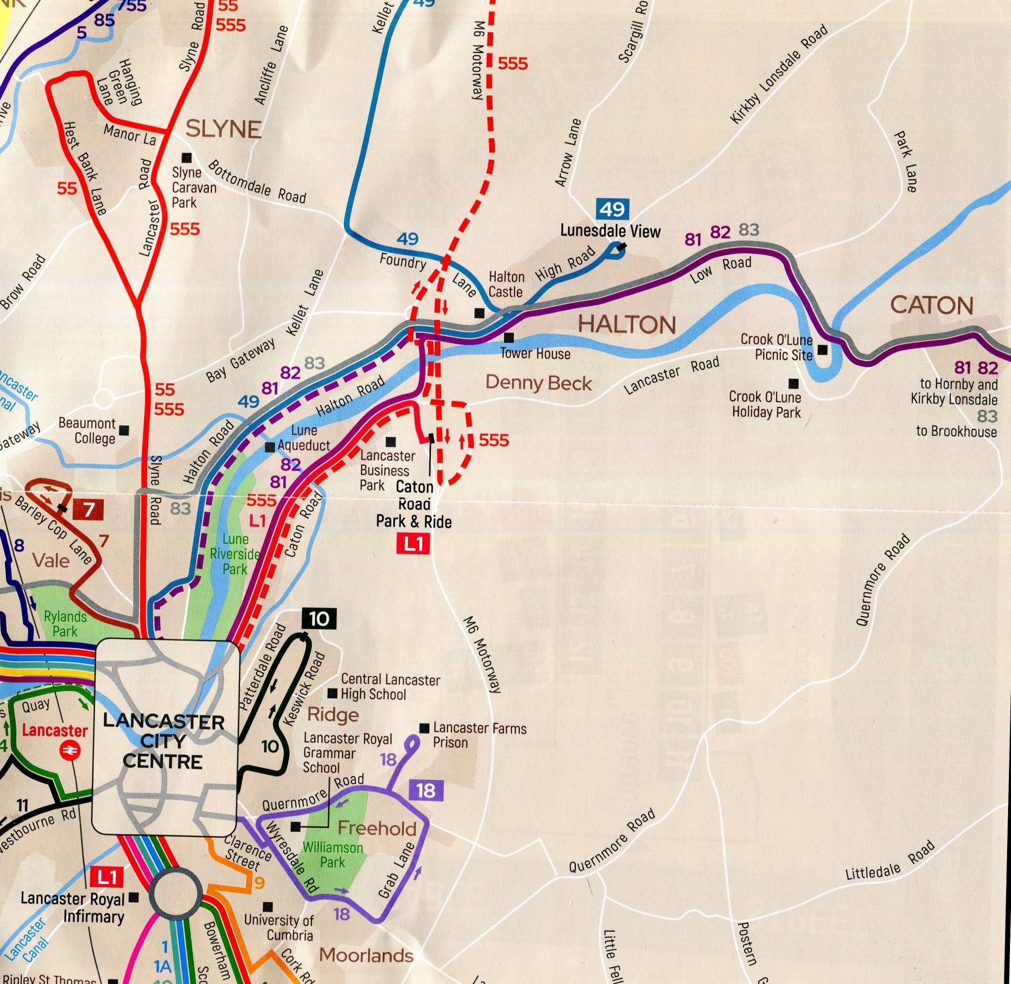 New bus map for Lancaster – Lancaster Bus Users' Group